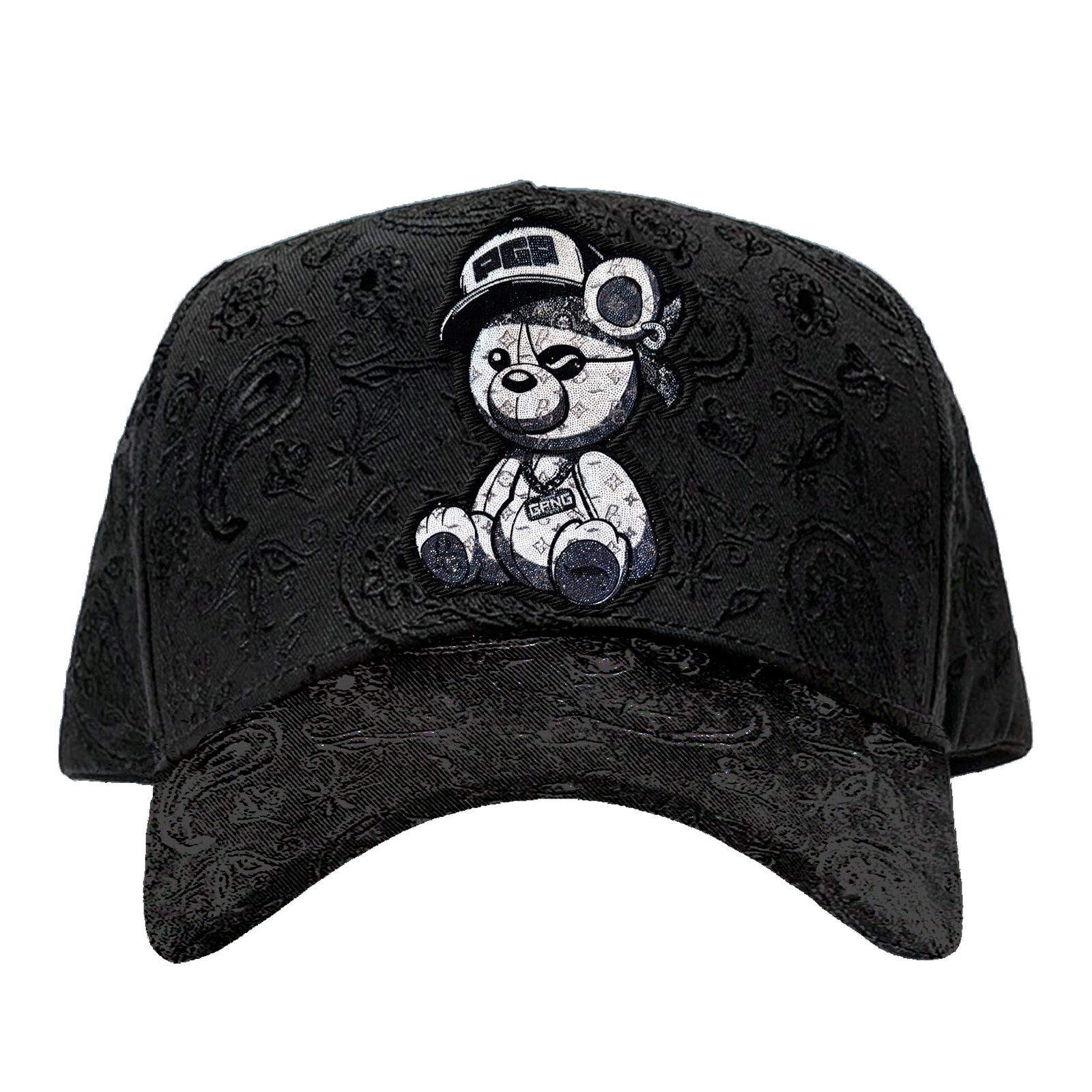 Gorra Pirate Gang París Negra, Oso con Parche