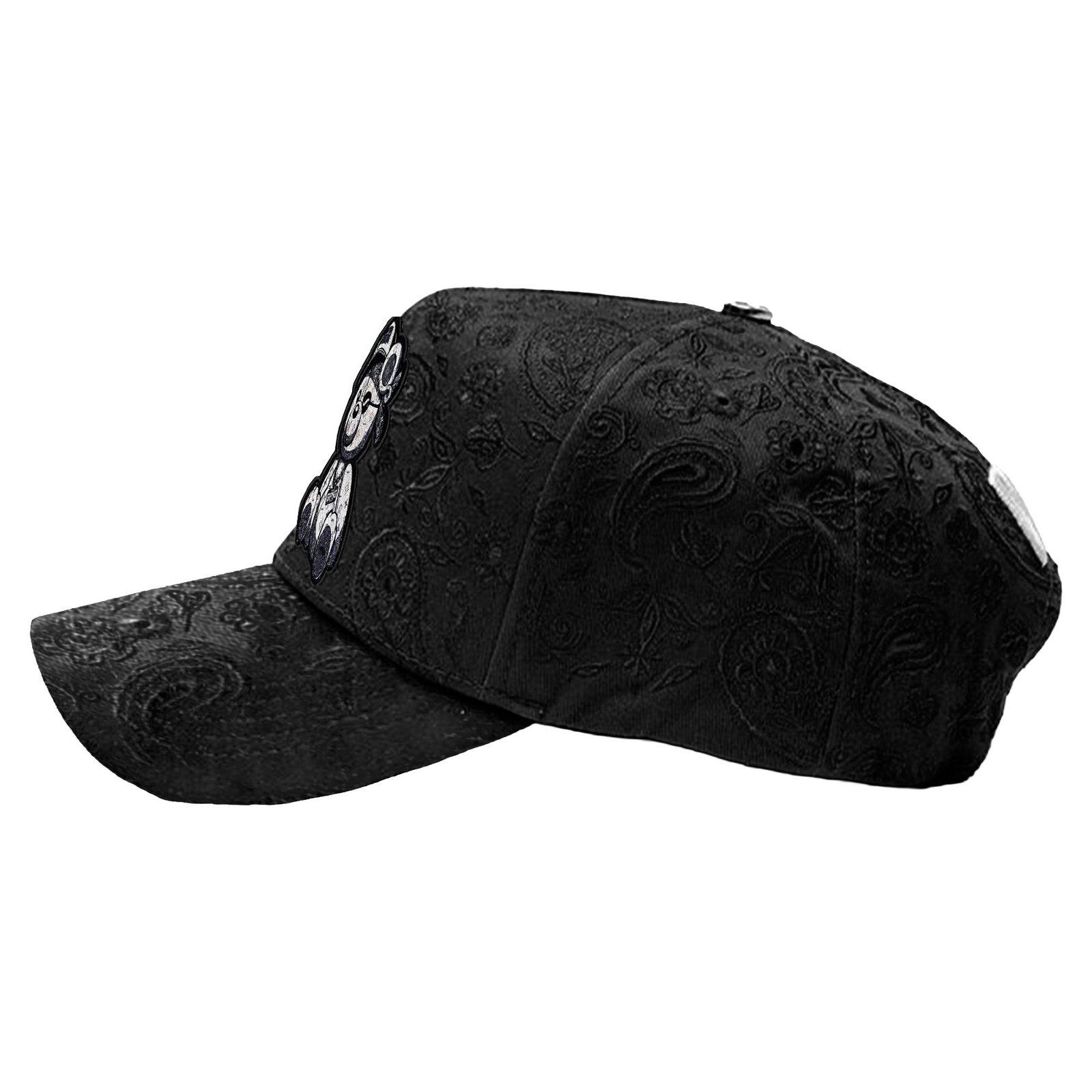 Gorra Pirate Gang París Negra, Oso con Parche, vista lateral