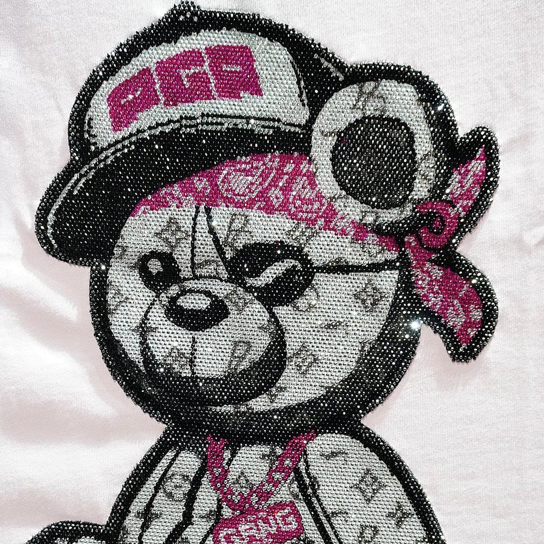 Camiseta Pirate Gang París Osito Rosa | Streetwear - Imagen 4