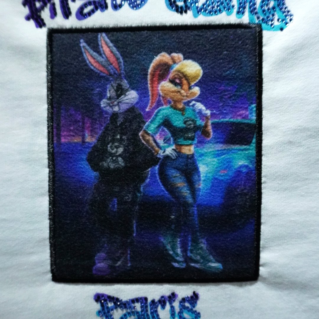 Camiseta Pirate Gang París Bugs Bunny y Lola Bunny Blanca - Imagen 5