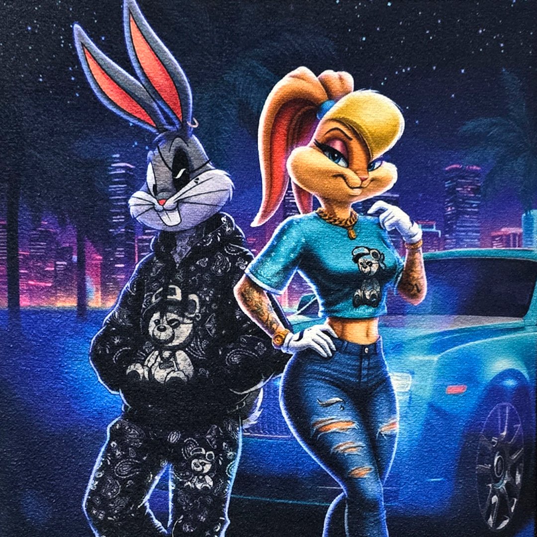 Camiseta Pirate Gang París Bugs Bunny y Lola Bunny Blanca - Imagen 7