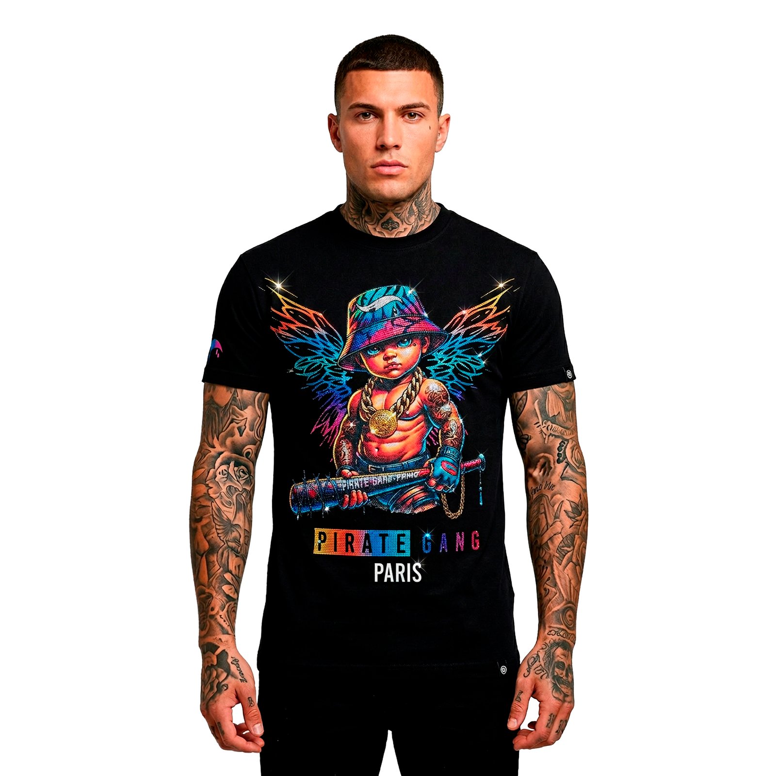 Camiseta Pirate Gang París Baby Gang Negro | Streetwear