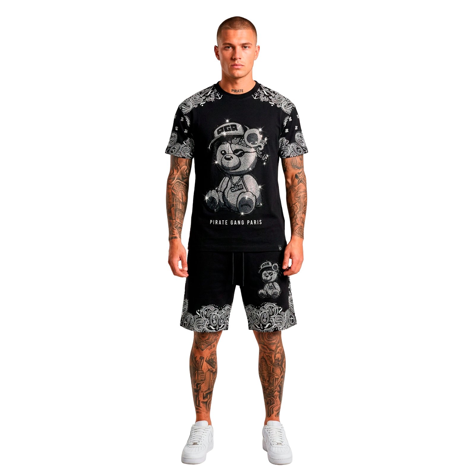 Conjunto de Verano Pirate Gang París Osito Bandana Negro