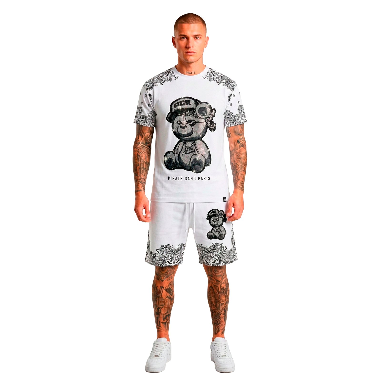 Conjunto de Verano Pirate Gang París Osito Bandana Blanco