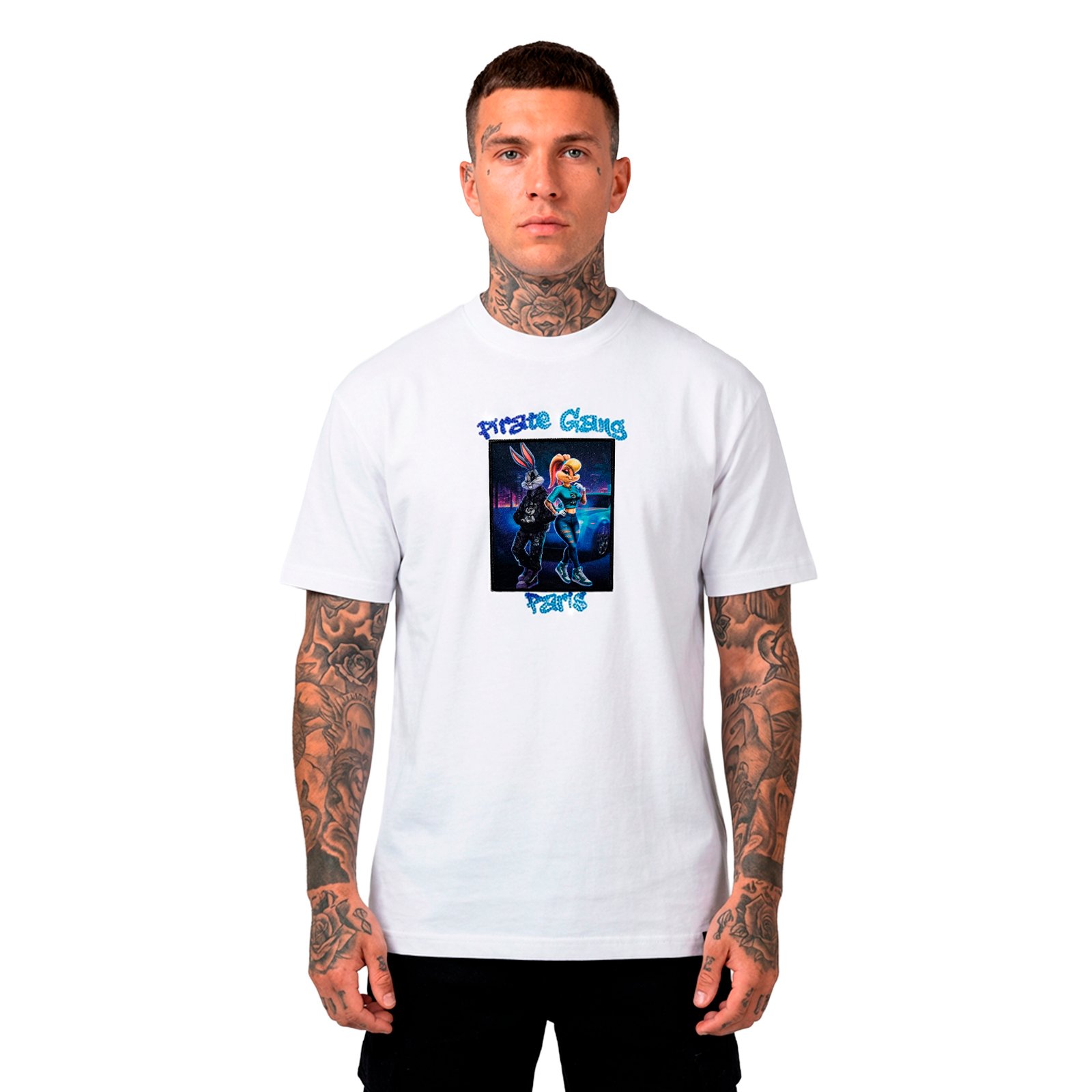 Camiseta Pirate Gang París Bugs Bunny y Lola Bunny Blanca - Imagen 2