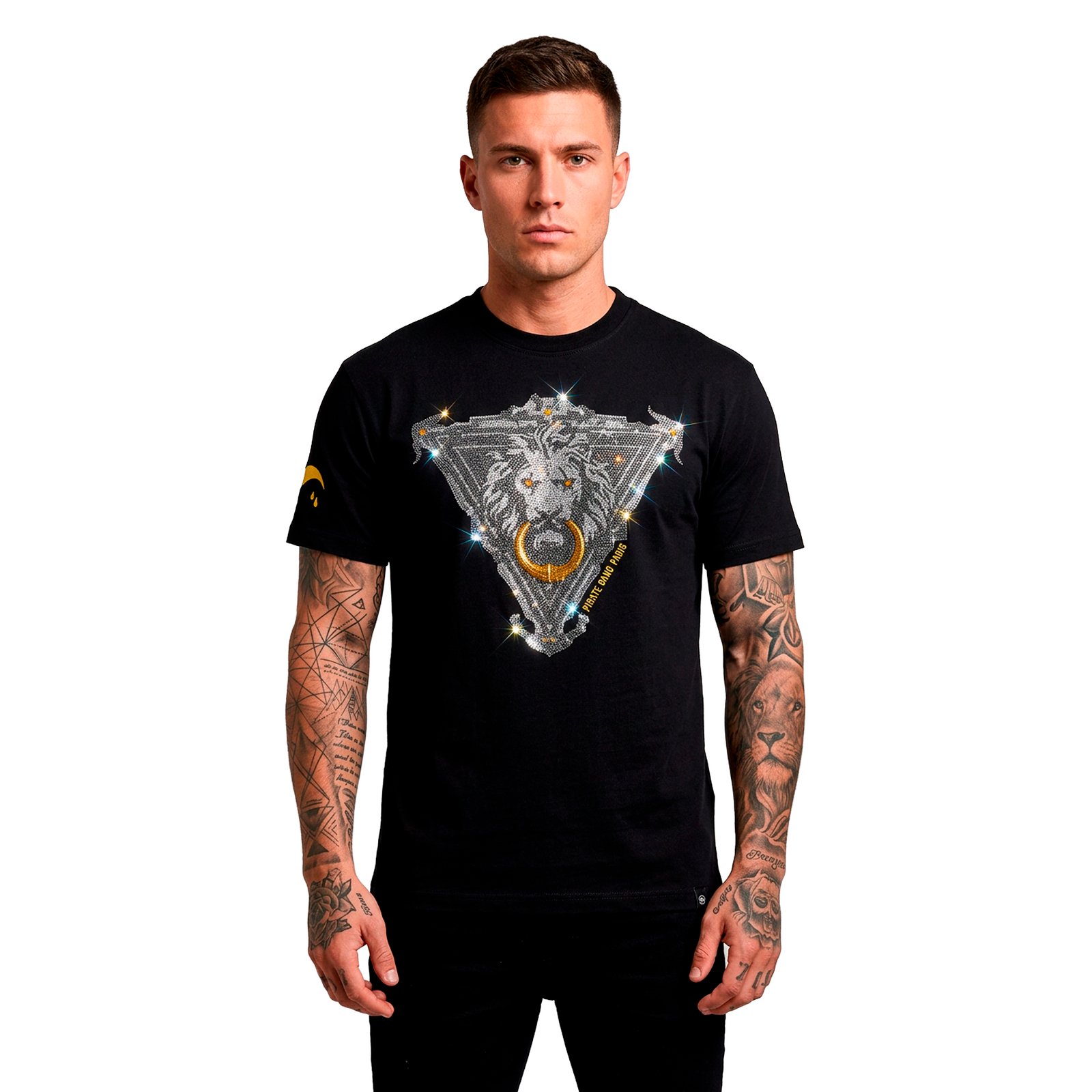 Camiseta Pirate Gang París León Negra | Streetwear
