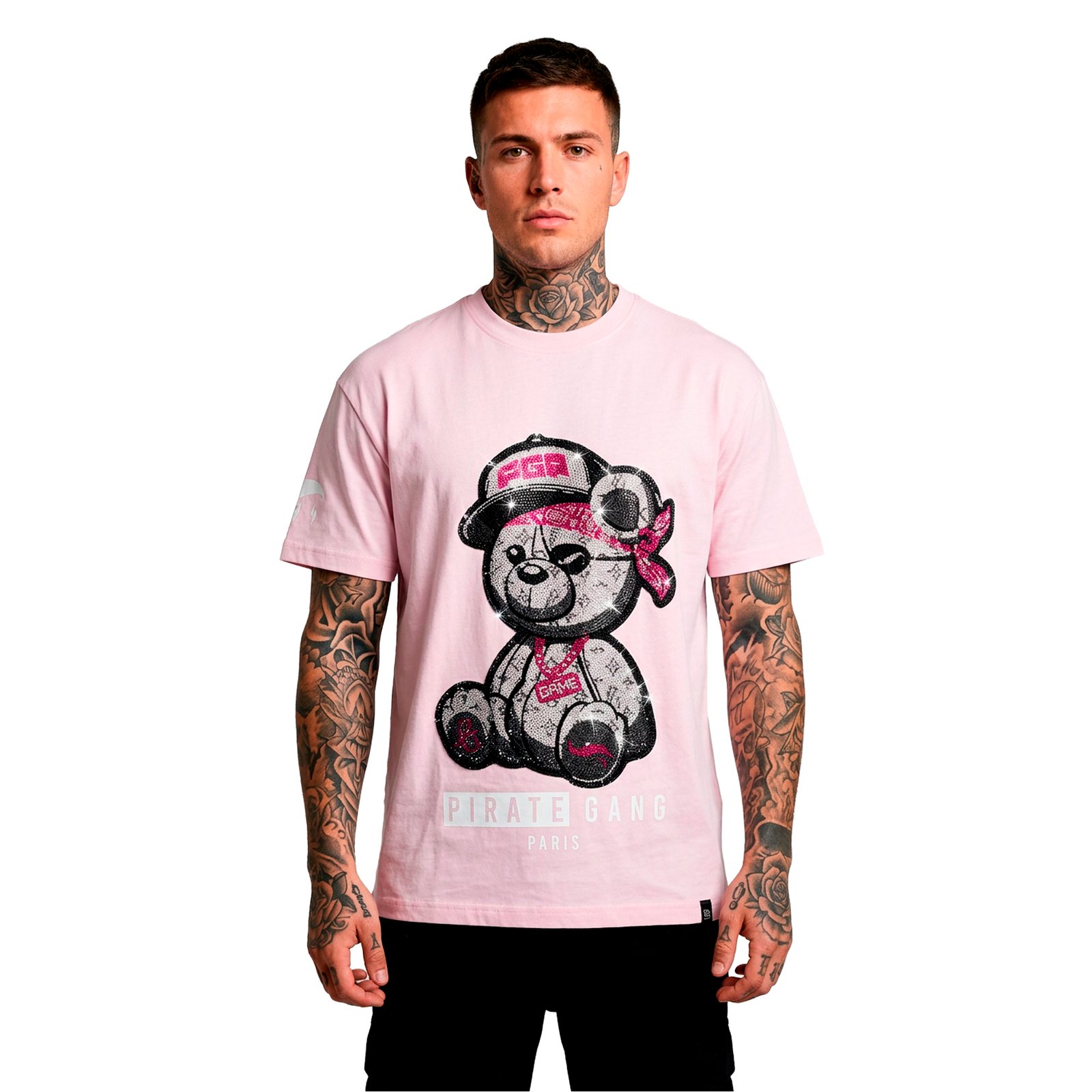 Camiseta Pirate Gang París Osito Rosa | Streetwear